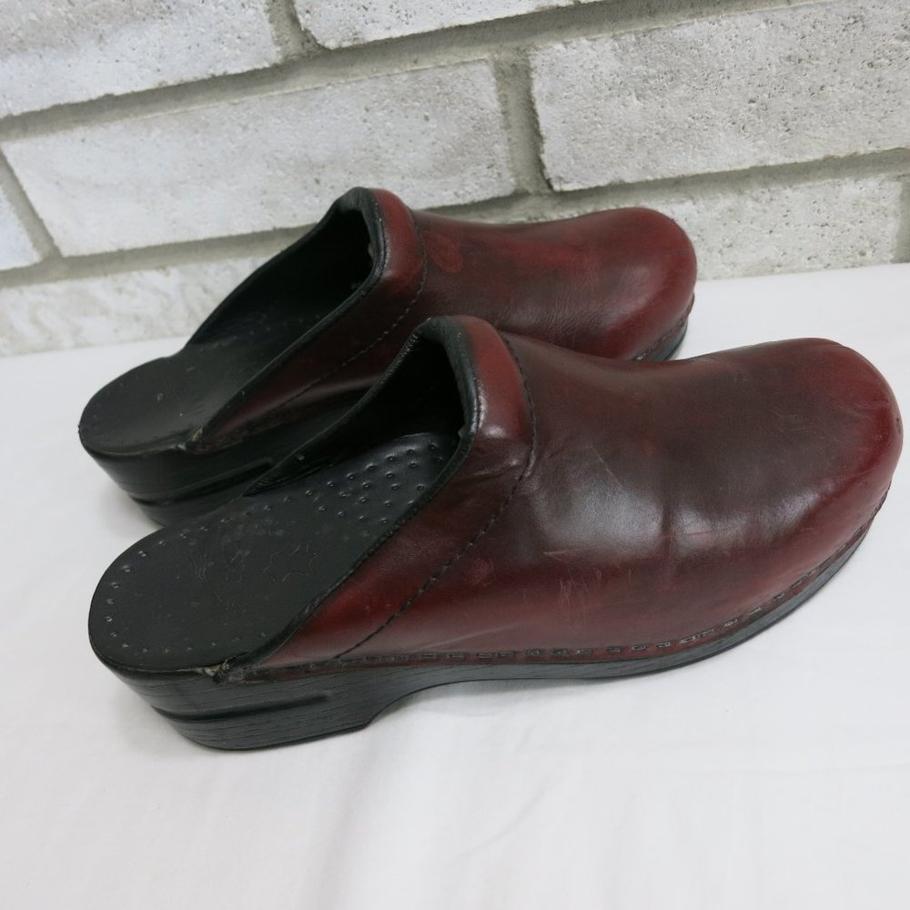 Dansko Sonja Leather Slide Mules Sandals Womens Footwear Nurse Walking Shoes 38 - Picture 4 of 7